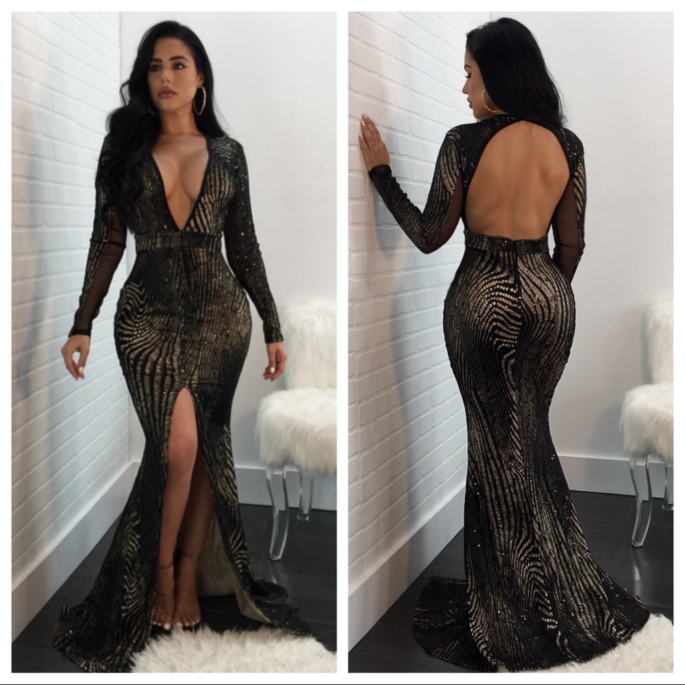 ✖️Lace Long Sleeve Gown